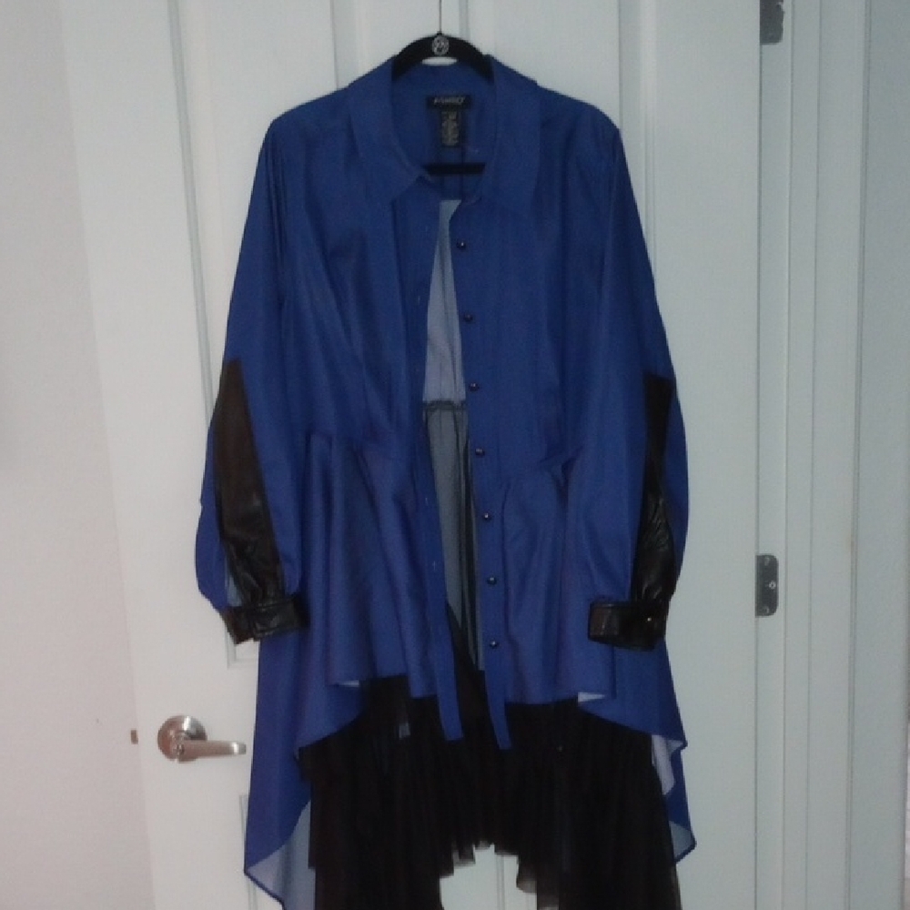Ashro Blue Button-Up Shirt